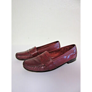COLE HAAN Reddish Brown Leather 12 Slip On Penny Loafers